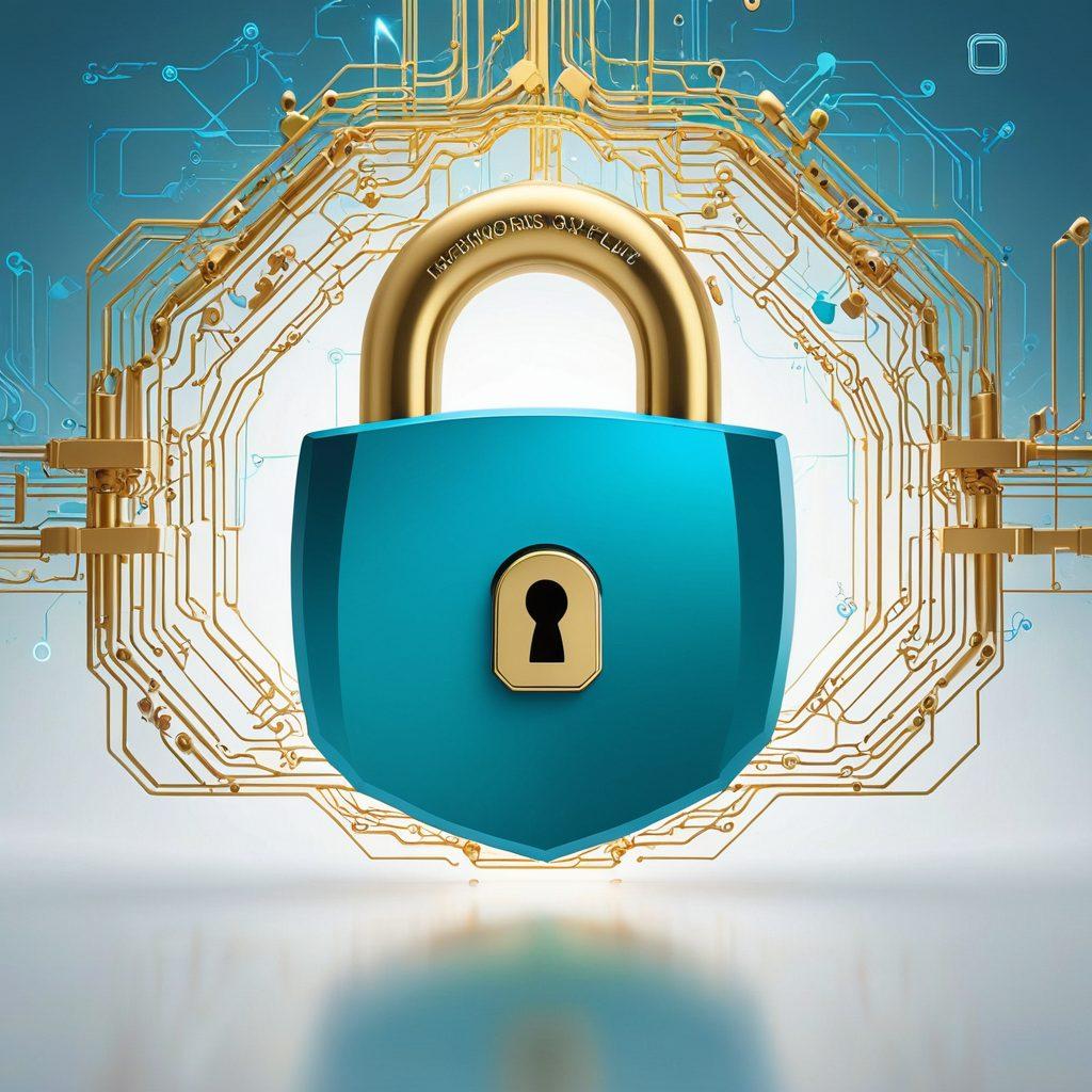 An abstract digital landscape showcasing futuristic web-based insurance solutions, featuring a glowing, open padlock symbolizing 'unlocking the future'. The background includes floating icons representing affordability, technology, and protection, with a dynamic color palette blending blue, green, and gold tones. A subtle circuit pattern overlays the image, suggesting innovation and connectivity. super-realistic. vibrant colors. white background.